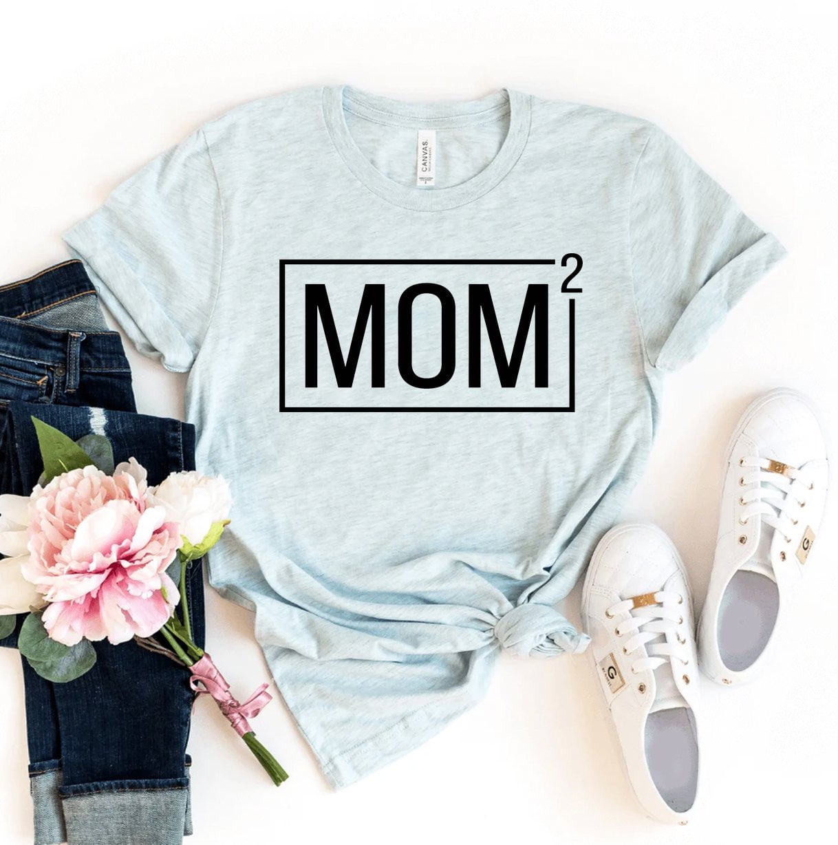 Mom Of Two T-shirt Mother's Day Gift Twin Mama Tshirt Pregnancy