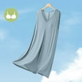 thumbnail image 1 of Mom Pajamas for Women Cotton,Sriper Womens Summer Pajamas with Built In Bra,Sleeveless Sleeve V Neck Comfy Tank Dresses,Soft Pjs Sleepwear Loungewear,Ropa De Dormir Para Mujer,Light Blue L, 1 of 5