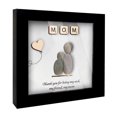 thumbnail image 1 of Mom Pebble Art Framed Rock Sign Thank You for Being My Rock Gift for Mom Wall Art Family Picture Frame Anniversary Birthday Mother's Day Grandma Nana Gifts from Daughter Son Grandkid S18, 1 of 7