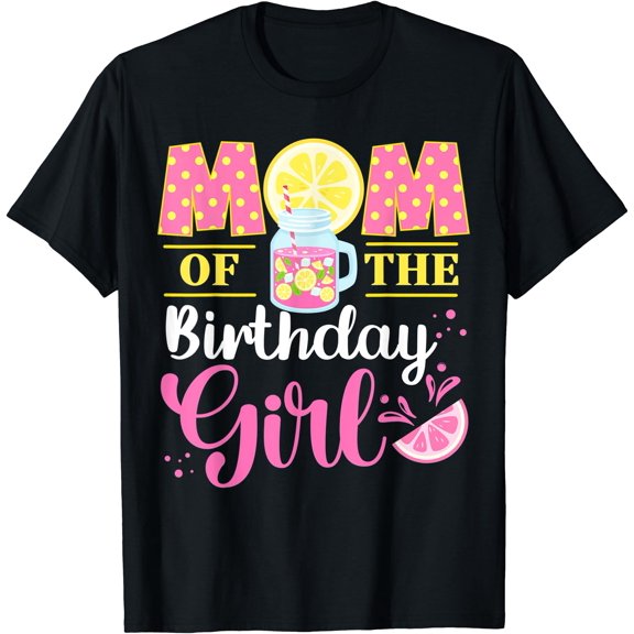 Mom Pink Lemonade First Birthday Family Outfit Lemon Party T-Shirt