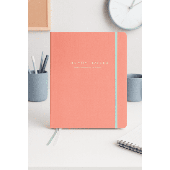 The Mom Planner  Undated Softbound Lay-Flat Christian Planner for Busy Moms | Weekly & Monthly Family Organizer with Household, Medical & School Tracking | Christian Planner (Coral)