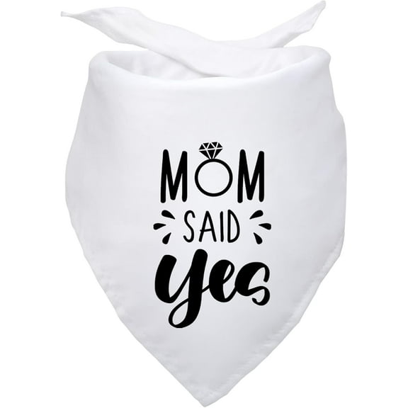 Mom Said Yes Wedding Engagement Dog Bandana Dog Engagement Announcement Pet Engagement Wedding Photo Prop Pet Scarf Pet Accessories for Dog Lovers Gift