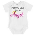 thumbnail image 1 of Mom Say's I'm an Angel Religious Halo Romper Boys or Girls Infant Baby Brisco Brands 18M, 1 of 6