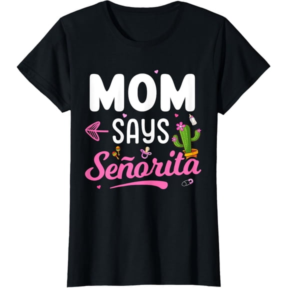 Mom Says Senorita Gender Reveal Mexican Fiesta T-Shirt100% cotton