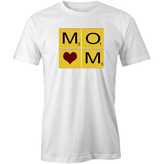 Mom Scrabble T-Shirt | Loving Mother White Tee Gift