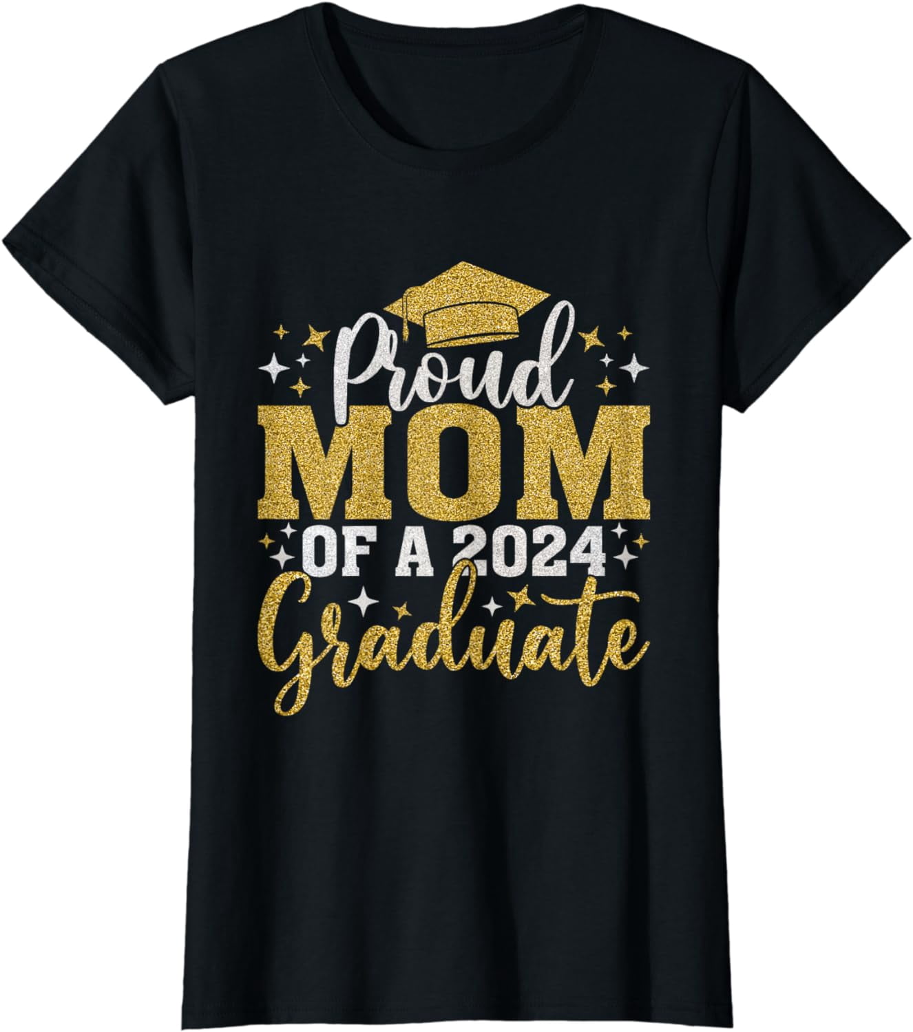 Mom Senior 2024 Proud Mom Of A Class Of 2024 Graduate Cotton T-Shirt ...