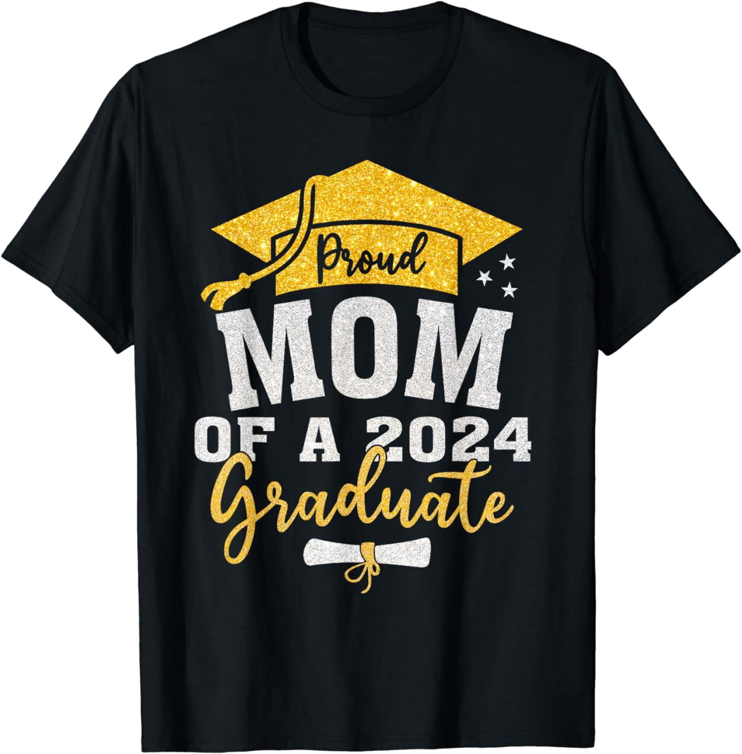 Mom Senior 2024 Proud Mom of a Class of 2024 Graduate Mother Cotton T ...