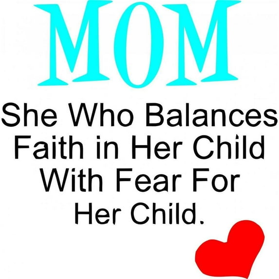 Mom She Who Balances Faith In Her.. - Wall Sticker Picture Art – Living Room – Home Decor Sticker Vinyl Wall Decal