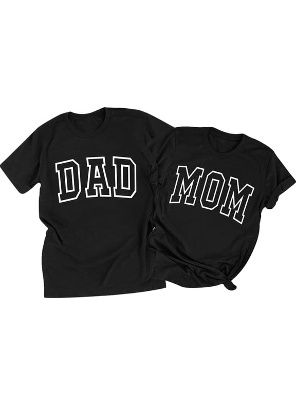 Mom Shirt Dad Shirt Mom Dad Parents Shirts Announcement Tshirts Matching Outfits Couple T-Shirts