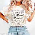 thumbnail image 1 of Mom Shirt Gift for Mom One Blessed Mama Mothers Day Gift Floral Mom Shirt Cute Mom Tee New Mom Gift Flower Shirt, 1 of 5