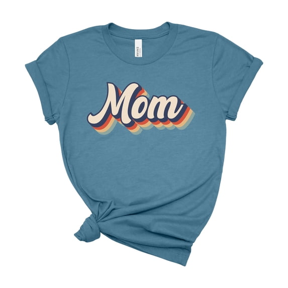 Mom Shirt Retro Script Tee Women Cute Gift Mothers Day Top Novel