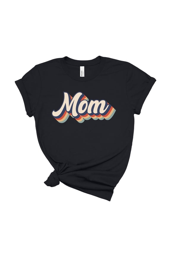 Mom Shirt Retro Script Tee Women Cute Gift Mothers Day Top Novel