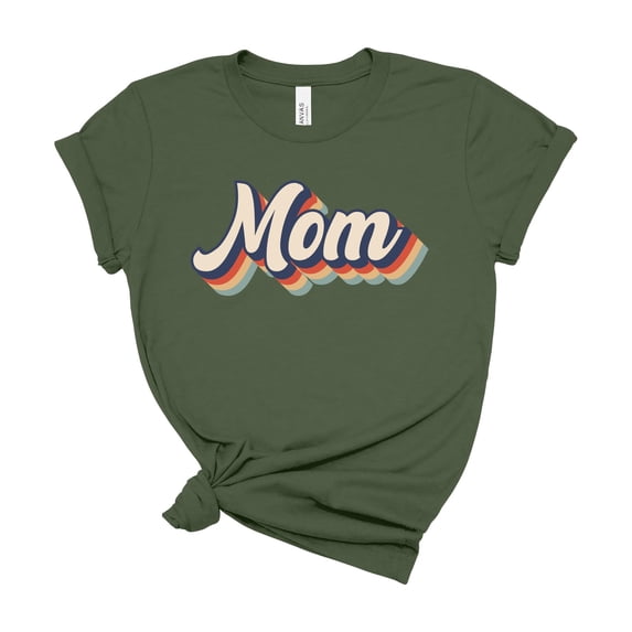 Mom Shirt Retro Script Tee Women Cute Gift Mothers Day Top Novel