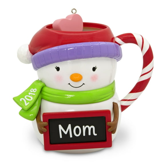 Mom Snowman Mug 2018 Hallmark Keepsake Ornament DB