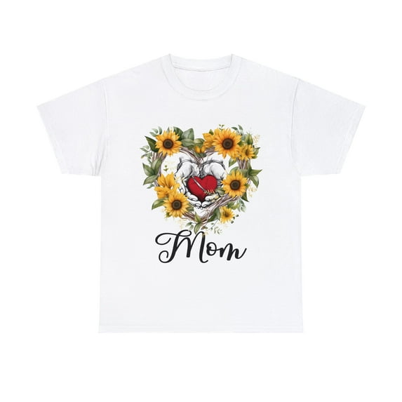 Mom Sunflower Heart Shirts, Mom Shirt, Mother's day gift ID-0201-QFFV