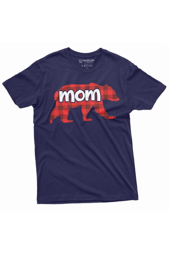 Mom T-Shirt Mother Bear With Pijamas Mother'S Day Mama Tee Shirt