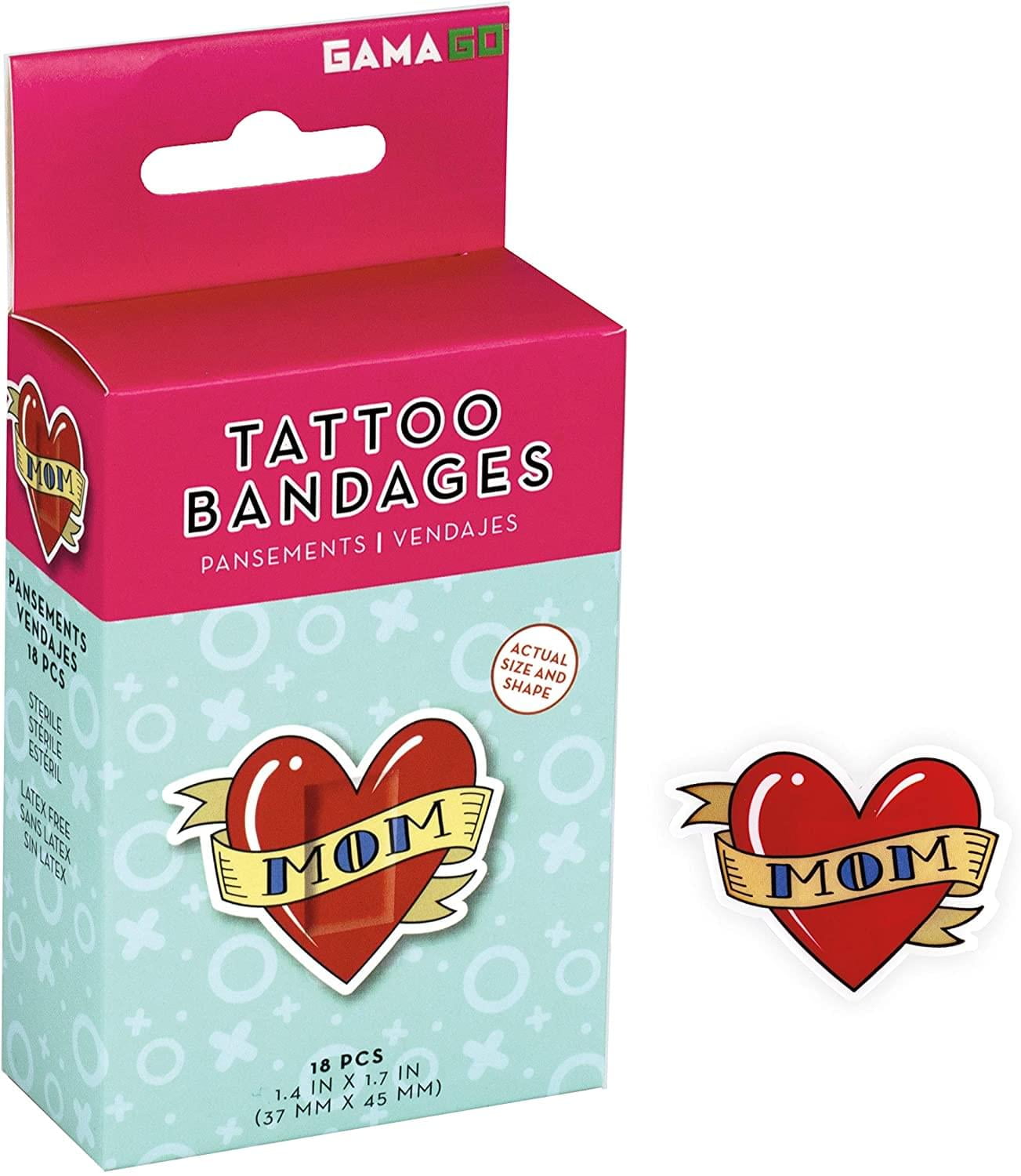 Mom Tattoo Adhesive Bandages (Pack of 18)