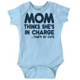 thumbnail image 1 of Mom Thinks She's in Charge Thats Cute Romper Boys or Girls Infant Baby Brisco Brands 12M, 1 of 7