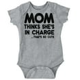 thumbnail image 1 of Mom Thinks She's in Charge Thats Cute Romper Boys or Girls Infant Baby Brisco Brands 18M, 1 of 7