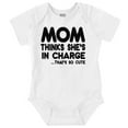 thumbnail image 1 of Mom Thinks She's in Charge Thats Cute Romper Boys or Girls Infant Baby Brisco Brands 18M, 1 of 6