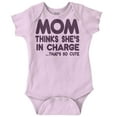 thumbnail image 1 of Mom Thinks She's in Charge Thats Cute Romper Boys or Girls Infant Baby Brisco Brands NB, 1 of 6