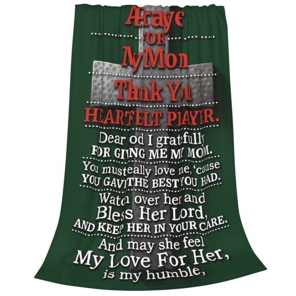 Mom Throw Blanket, Birthday Gift for Mom from Daughter Son, Soft Flannel Throw Blanket, Mother Gift Ideas for Birthday 50x40