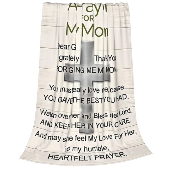 Mom Throw Blanket, Birthday Gift for Mom from Daughter Son, Soft Flannel Throw Blanket, Mother Gift Ideas for Birthday 50x40