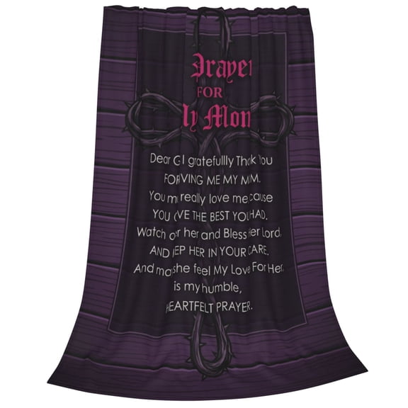 Mom Throw Blanket, Birthday Gift for Mom from Daughter Son, Soft Flannel Throw Blanket, Mother Gift Ideas for Birthday 50x40