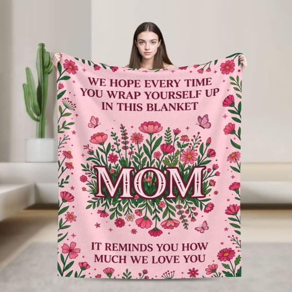 Mom Throw Blanket Gifts for Mom Soft Flannel Blanket Warm Cozy Throw Couch Sofa 50x40