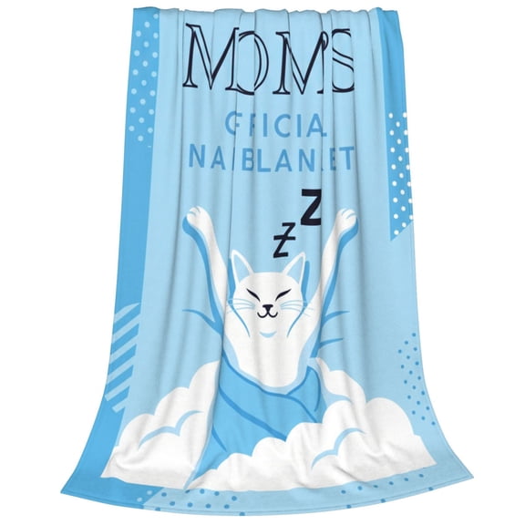 Mom Throw Blanket, Mom Birthday Gift from Daughter Son, Soft Flannel Throw Blanket for Mother, Cozy Christmas Valentine Present 50x40