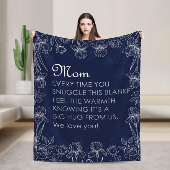 Mom Throw Blanket Mom Birthday Gifts Blanket Soft Flannel Cozy Warm Throw for Couch Sofa 50x40