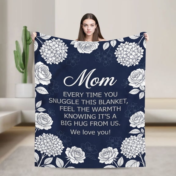 Mom Throw Blanket Mom Birthday Gifts Blanket Soft Flannel Cozy Warm Throw for Couch Sofa 50x40
