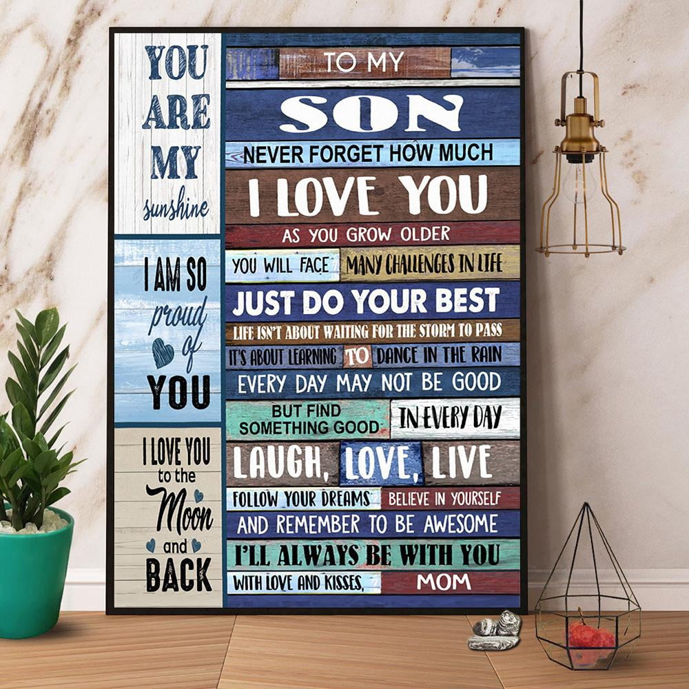 Mom To My Son You Are My Sunshine I Love You Paper Poster No Frame ...