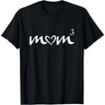thumbnail image 1 of Mom Tshirt Mommy 3 Cubed Shirt Heart Mother of 3 Kids, 1 of 3