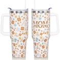 thumbnail image 1 of Mom Tumbler 40 Oz, Birthday Gift Christmas Mothers Day Gifts for Mom, Mom Cup Coffee Mug Stainless Steel 40 Oz Tumbler with Handle and Straw, 1 of 6