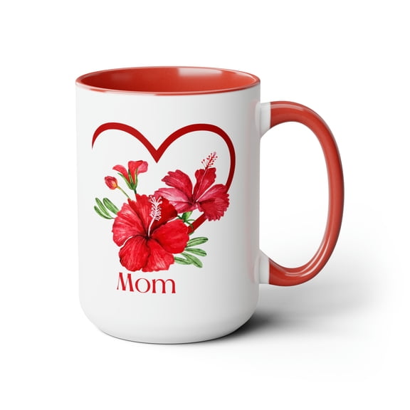 Mom Two-Tone Coffee Mugs, 15oz