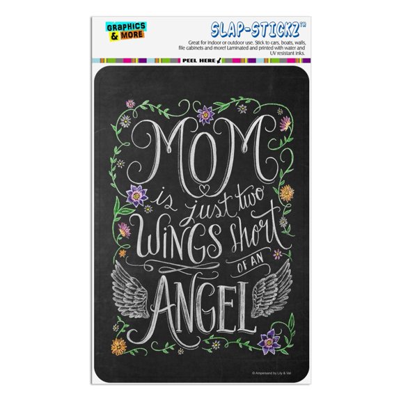 Mom Two Wings Short of Angel Home Business Office Sign