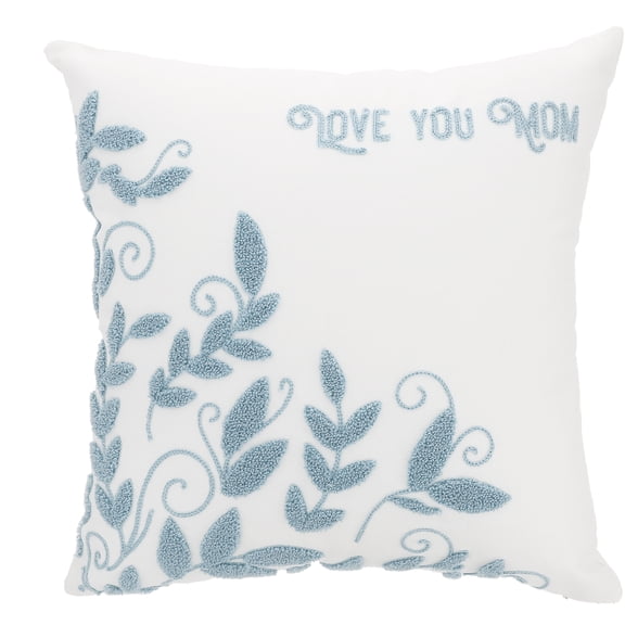 Pavilion Gift Company - Mom - Vines - 16" Punch Needle Embroidered Pillow