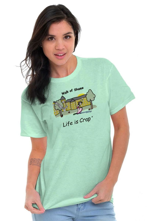 Mom Walk of Shame Parent Mother Funny Women's Graphic T Shirt Tees Brisco Brands L