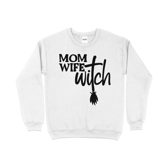 Mom Wife Witch Halloween Sweatshirt for Mom