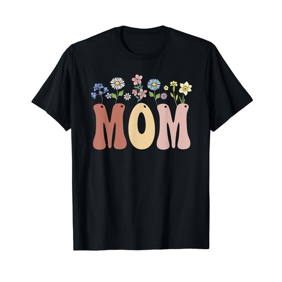 Mom Wildflower Floral T-shirt Mom Grandma Vintage Floral T-shirt Mothers Day Gifts