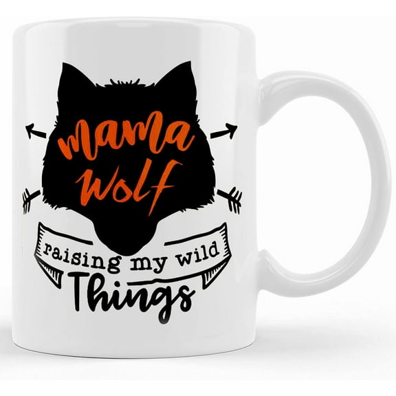 Mom Wolves Mommy Wolf Raised By Wolves Wwfc Wander Wanderer Wolf Pack Mug Cup Gift Tea Coffee, Ceramic Novelty Coffee Mug, Tea Cup, Gift Present For Birthday, Christmas Thanksgiving Fest