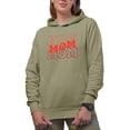 thumbnail image 1 of Mom Word with a Mother and Child Image, Groovy Retro Wavy Text Merch Gift, Sand Hooded Sweatshirt or Hoodie, Large, 1 of 5