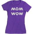 thumbnail image 1 of Mom Wow Print Funny Tshirt Mothers Day Gift Tee Color Purple Small, 1 of 2