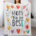 thumbnail image 1 of Mom You Are Simply The Best Flannel Blanket 50"x60" Mom Quote Soft Fuzzy Cozy Warm Winter Throw Blanket for Couch Bed Living Room Throw Blanket for Adults And Kids, 1 of 8