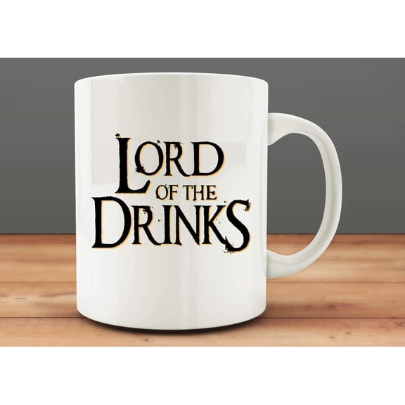 Mom and Dad Coffee Mug Gift Idea for Him, Lord of The Drinks Coffee Mug Rings