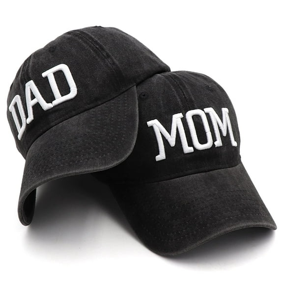 Mom and Dad Hats Fathers Day Mom Dad Gifts Hat Embroidered Adjustable Baseball Caps