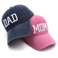 thumbnail image 1 of Mom and Dad Hats Fathers Day Mom Dad Gifts Hat Embroidered Adjustable Baseball Caps, 1 of 6