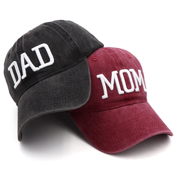 Mom and Dad Hats Fathers Day Mom Dad Gifts Hat Embroidered Adjustable Baseball Caps