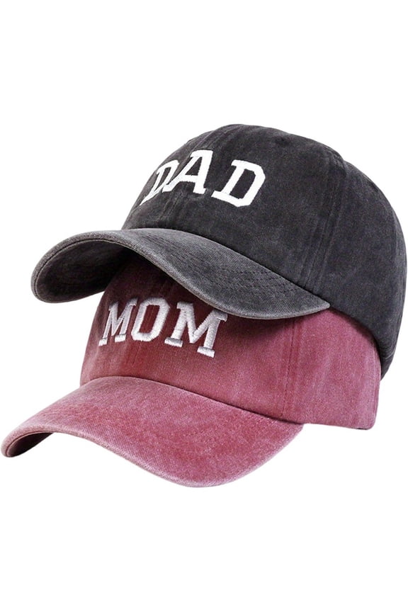 Mom and Dad Hats Fathers Day Mothers Dad Gifts Hat Embroidered Adjustable Baseball Caps Gift for Couples Parents